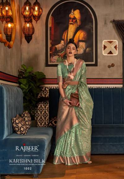 Karshni Silk By Rajbeer Weaving Silk Partywear Saree Collection